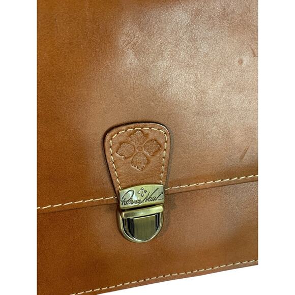 Patricia Nash Leather Crossbody Bag Brown Flap Organizer Vintage Style Purse - Picture 8 of 13